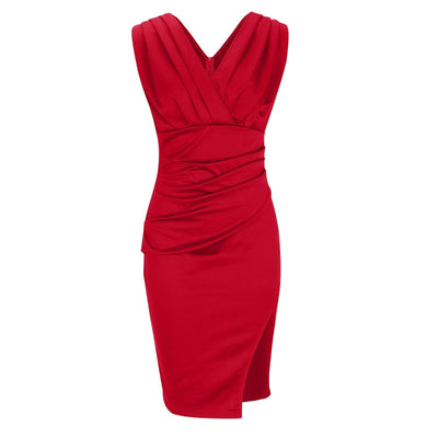 Fresia | Kleid mit V-Ausschnitt und Schlitz