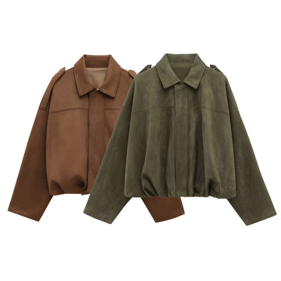 Alva – Glattes Wildleder Mantel