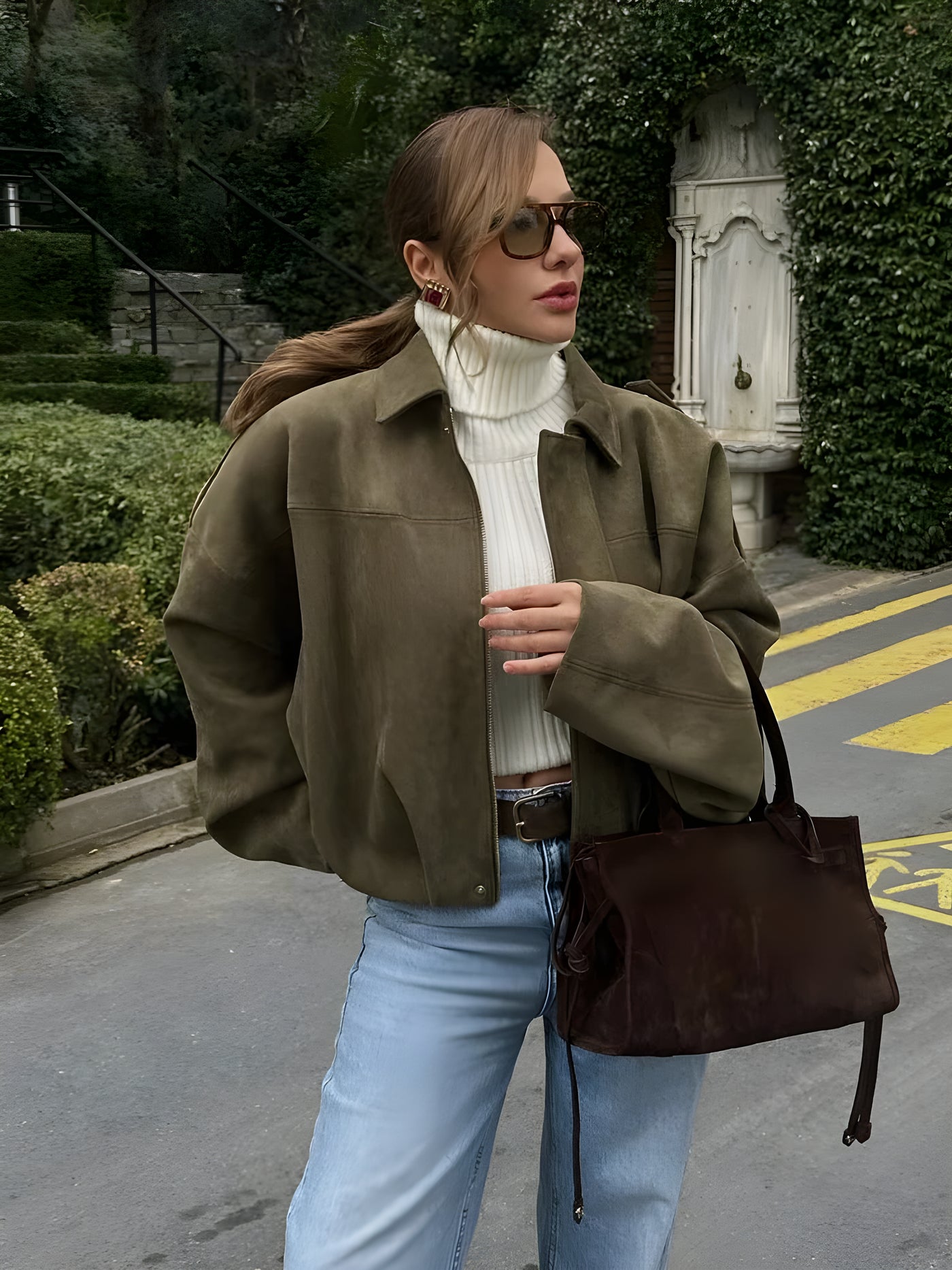 Alva – Glattes Wildleder Mantel