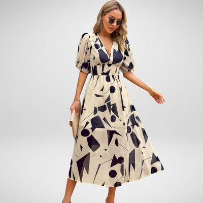 Irmelin | Schlichtes Kleid mit geometrischem Muster