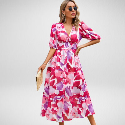 Irmelin | Schlichtes Kleid mit geometrischem Muster