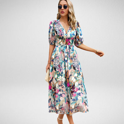 Irmelin | Schlichtes Kleid mit geometrischem Muster