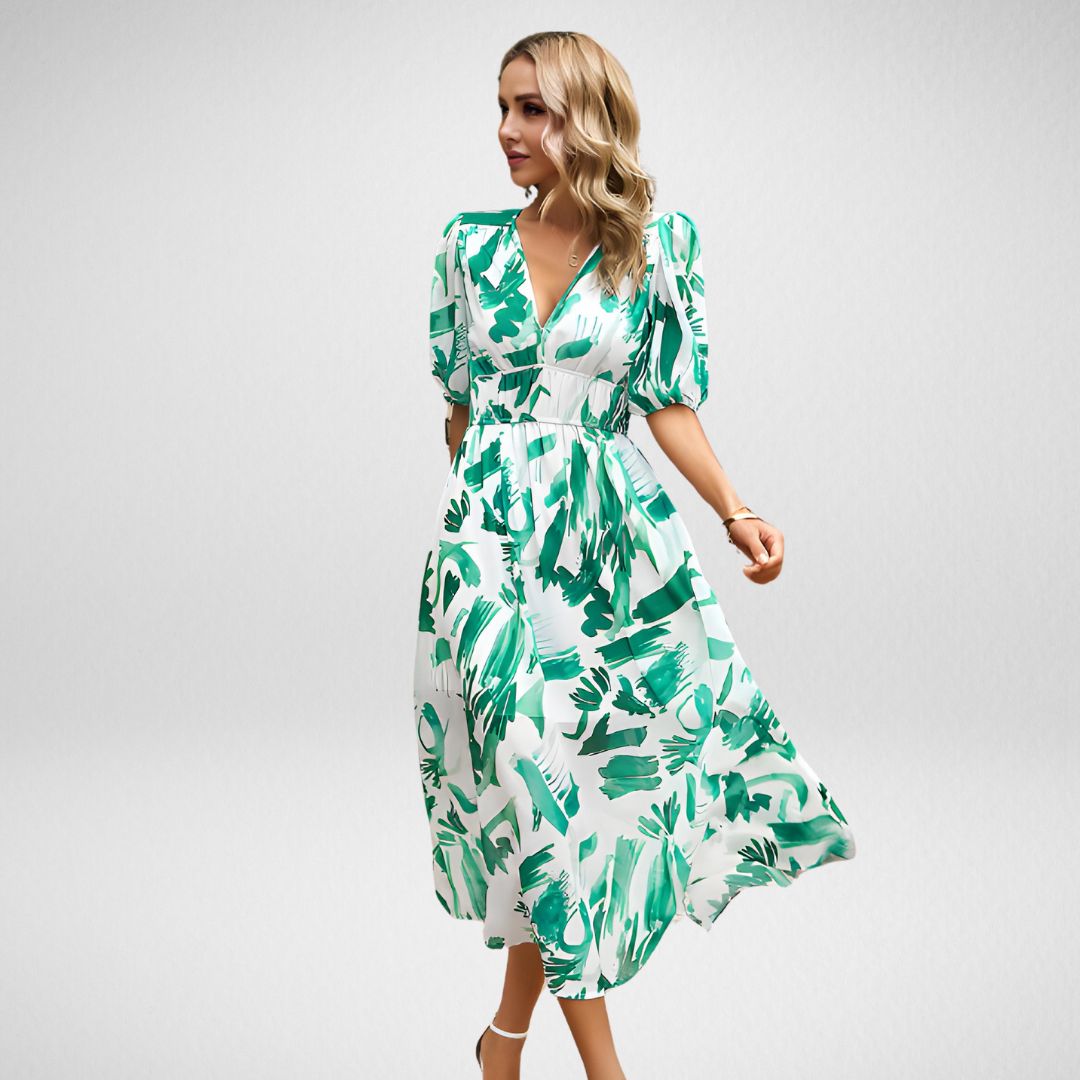 Irmelin | Schlichtes Kleid mit geometrischem Muster